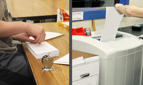 Preparing Mailings and Shredding Paper 