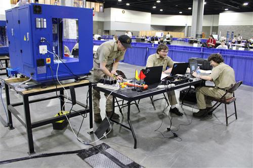The Automated Manufacturing and Machining Team actively compete.